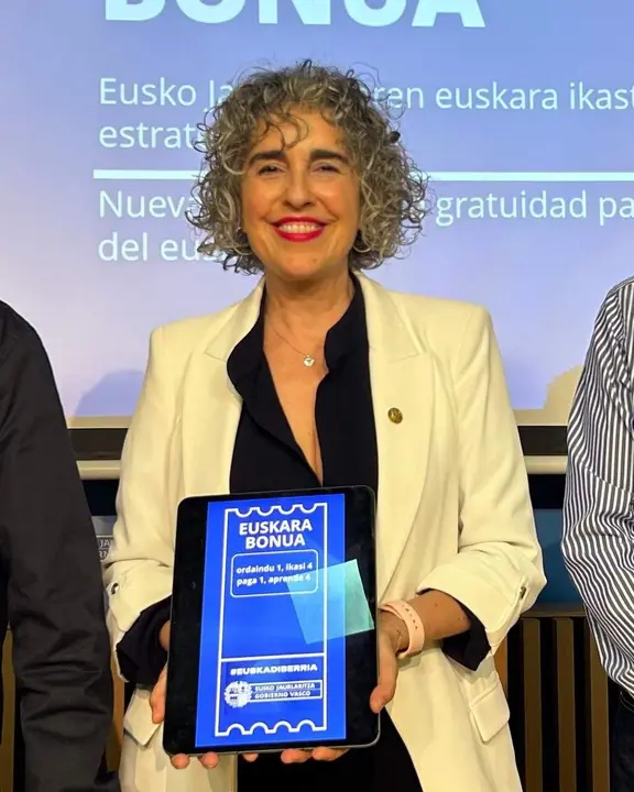 La vicelehendakari y consejera de Consejera de Cultura y Pol&iacute;tica Ling&uuml;&iacute;stica, Ibone Bengoetxea. | Europa Press.