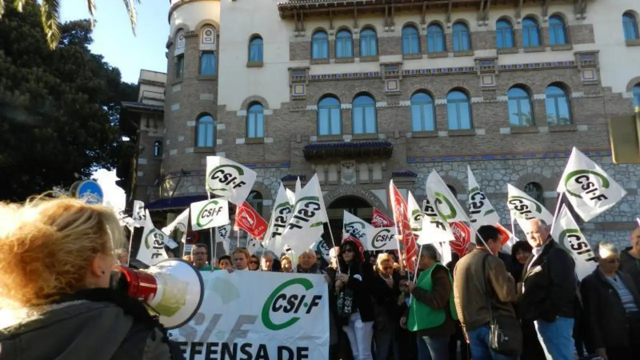 Protesta de csif M&aacute;laga - vm