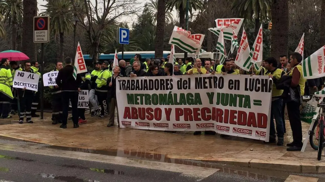 Concentraci&oacute;n trabajadores del metro - vm
