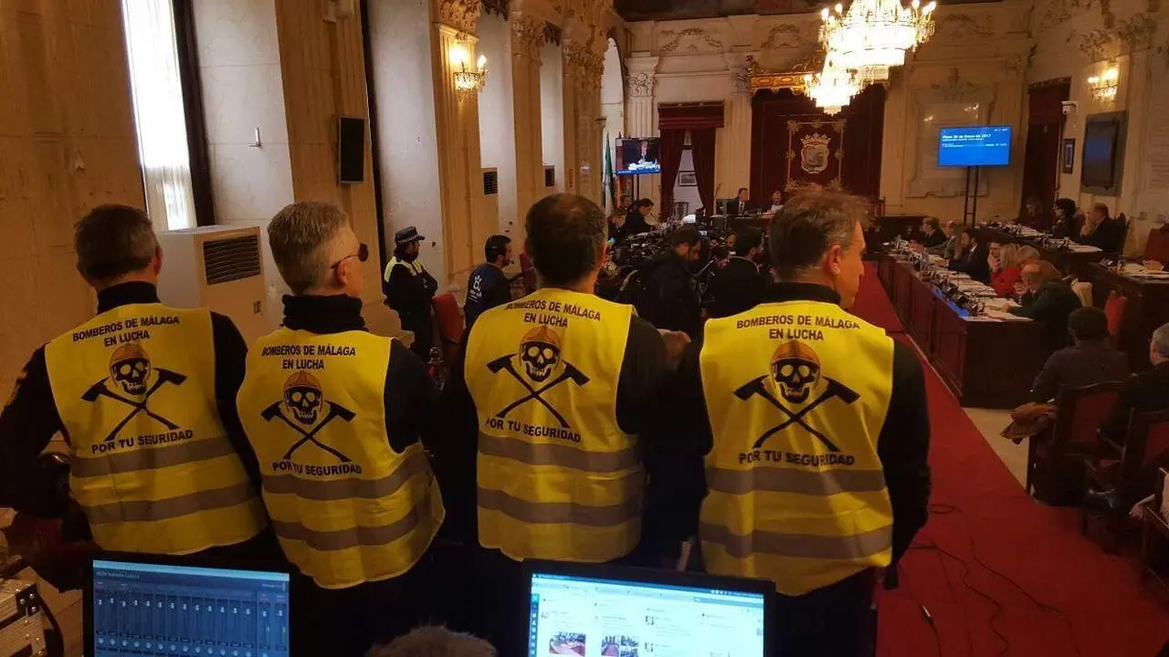 Protesta de los bomberos - vm