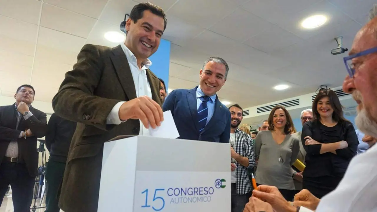 Moreno, votando este martes en M&aacute;laga - A. I.