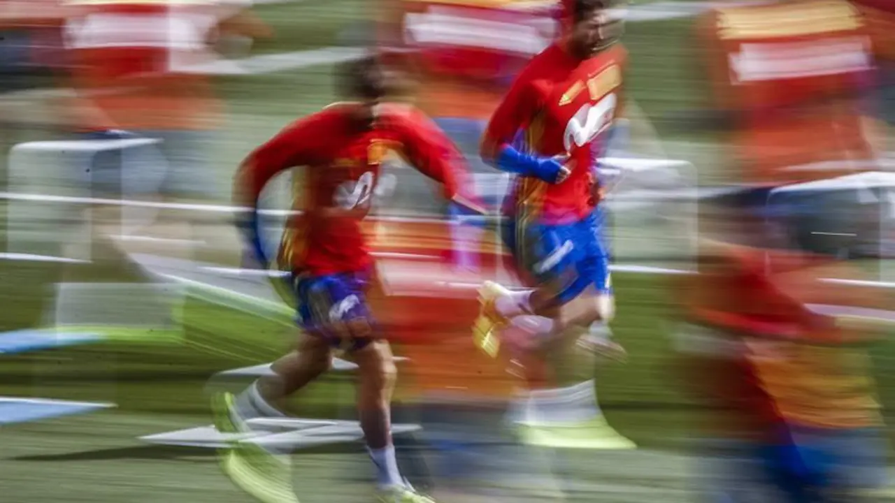 entrenamiento de espa&ntilde;a - efe