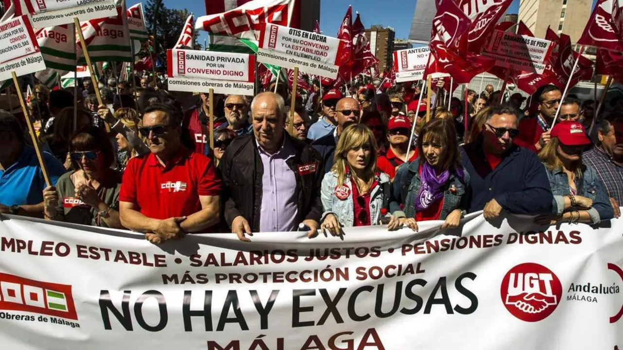 Manifestaci&oacute;n 1 de mayo en M&aacute;laga -  EFE/Jorge Zapata