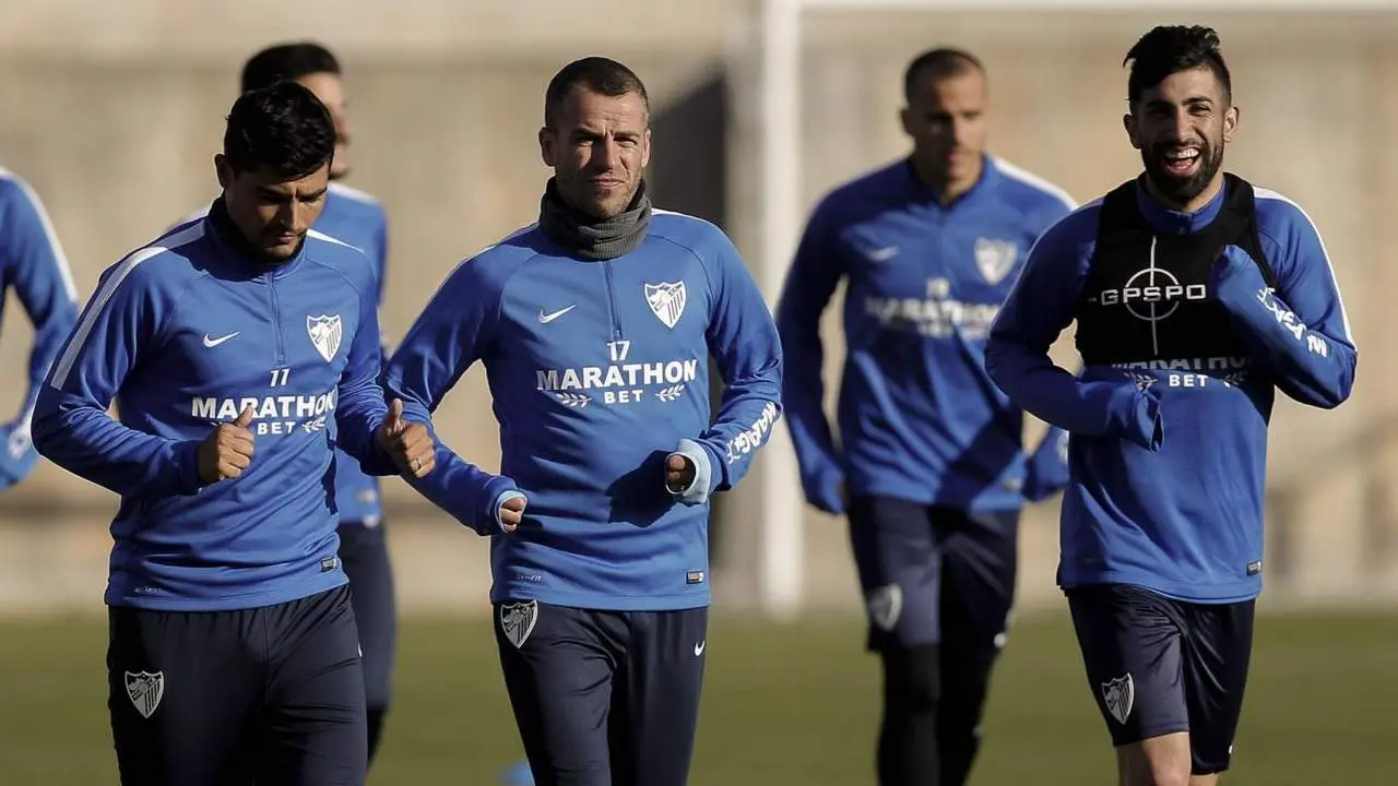 Entrenamiento del M&aacute;laga cf - vm