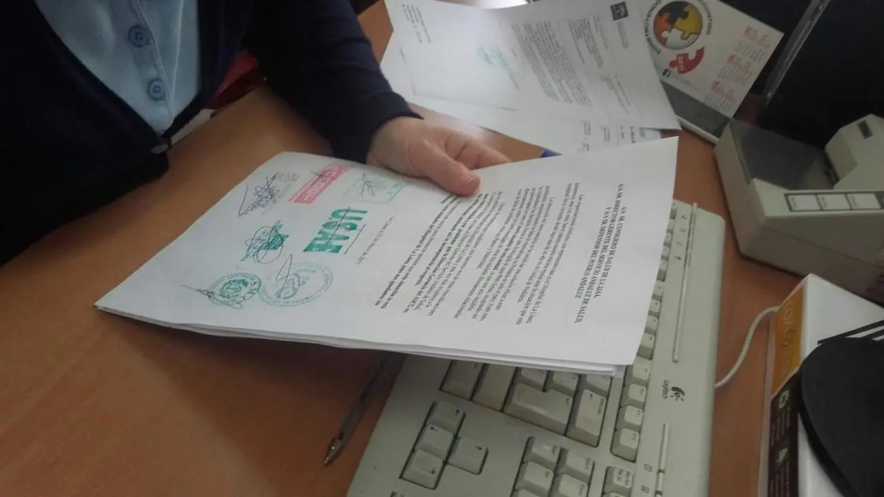 Entrega de firmas de CSIF por Pediatr&iacute;a en La L&iacute;nea. - AI