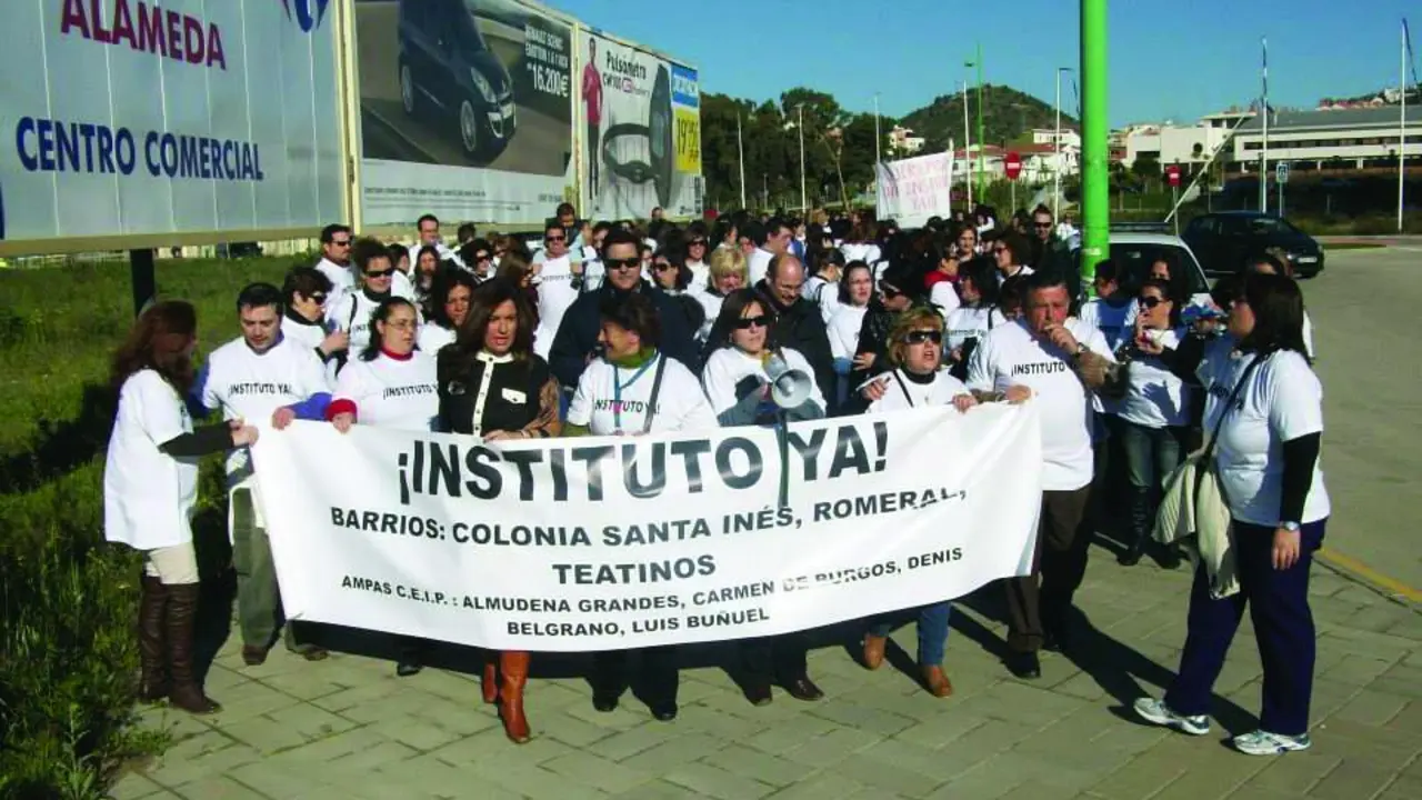 Una de las protestas en Teatinos.  - VM