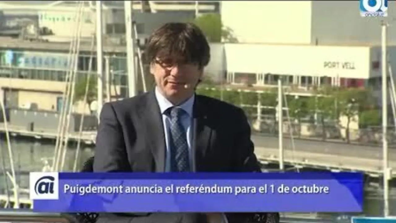 Puigdemont: El 1 de octubre un refer&eacute;ndum sobre la independencia