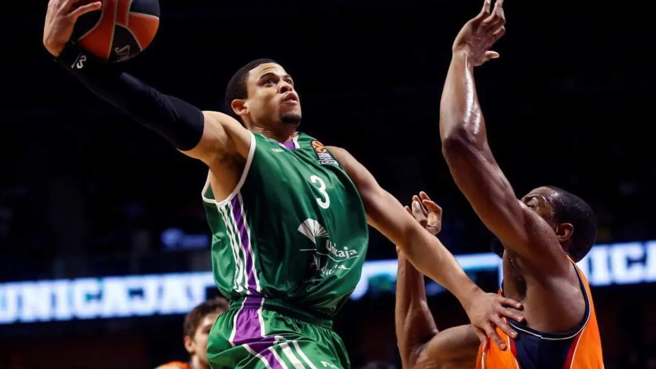 UNICAJA ANTE EL VALENCIA.  - EFE/CARLOS D&Iacute;AZ
