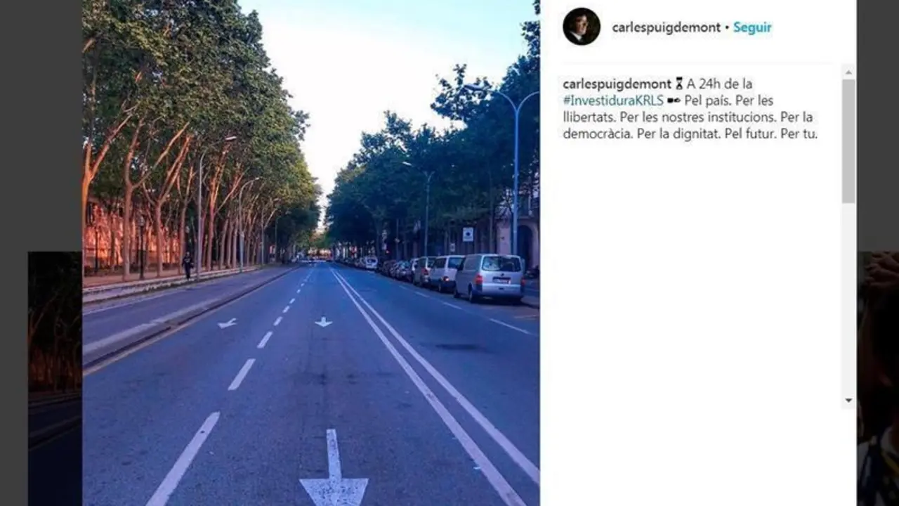 Foto de Instagram de Puigdemont - 