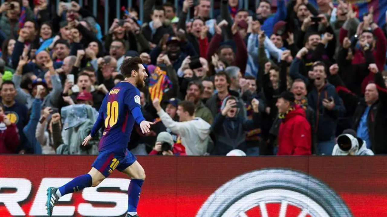 Messi acerca el t&iacute;tulo al Barcelona