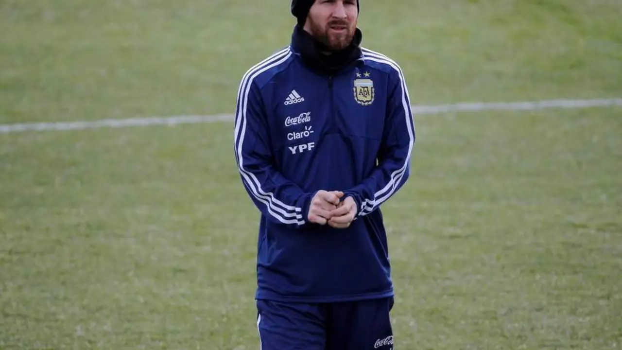 Leo Messi, con Argentina. - EFE
