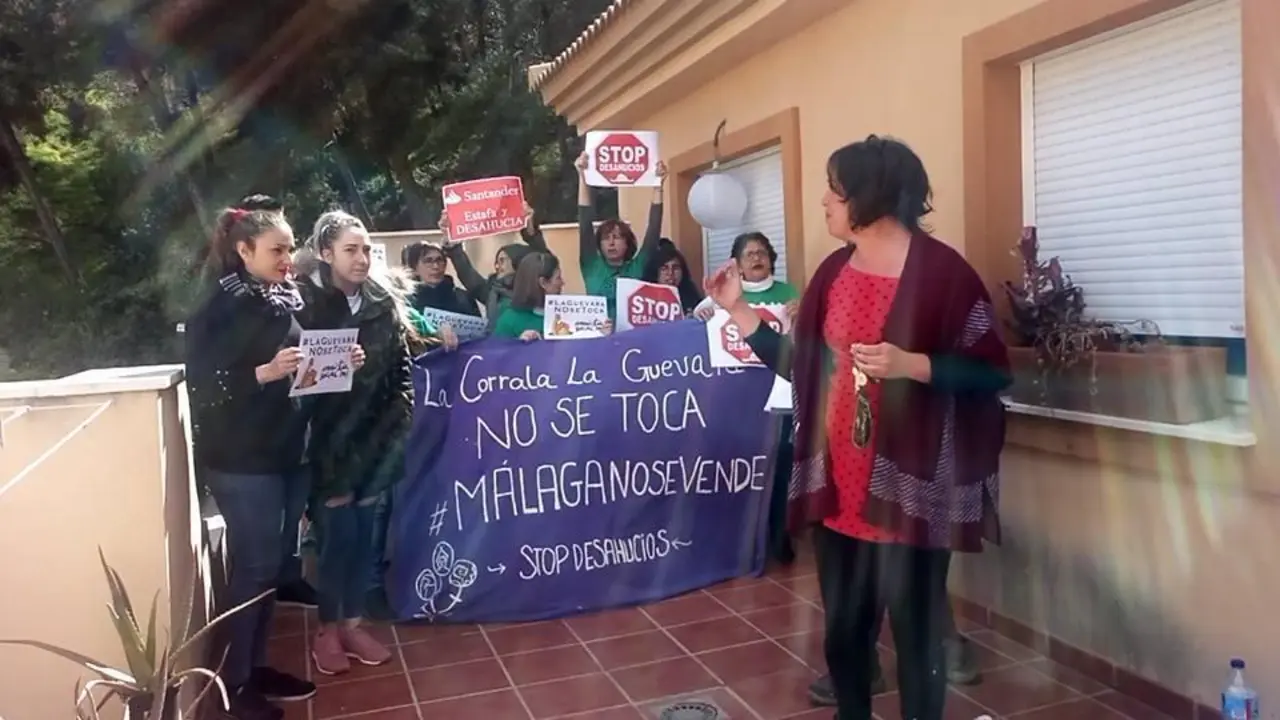 Protesta en La Corrala La Guevara.  - VM