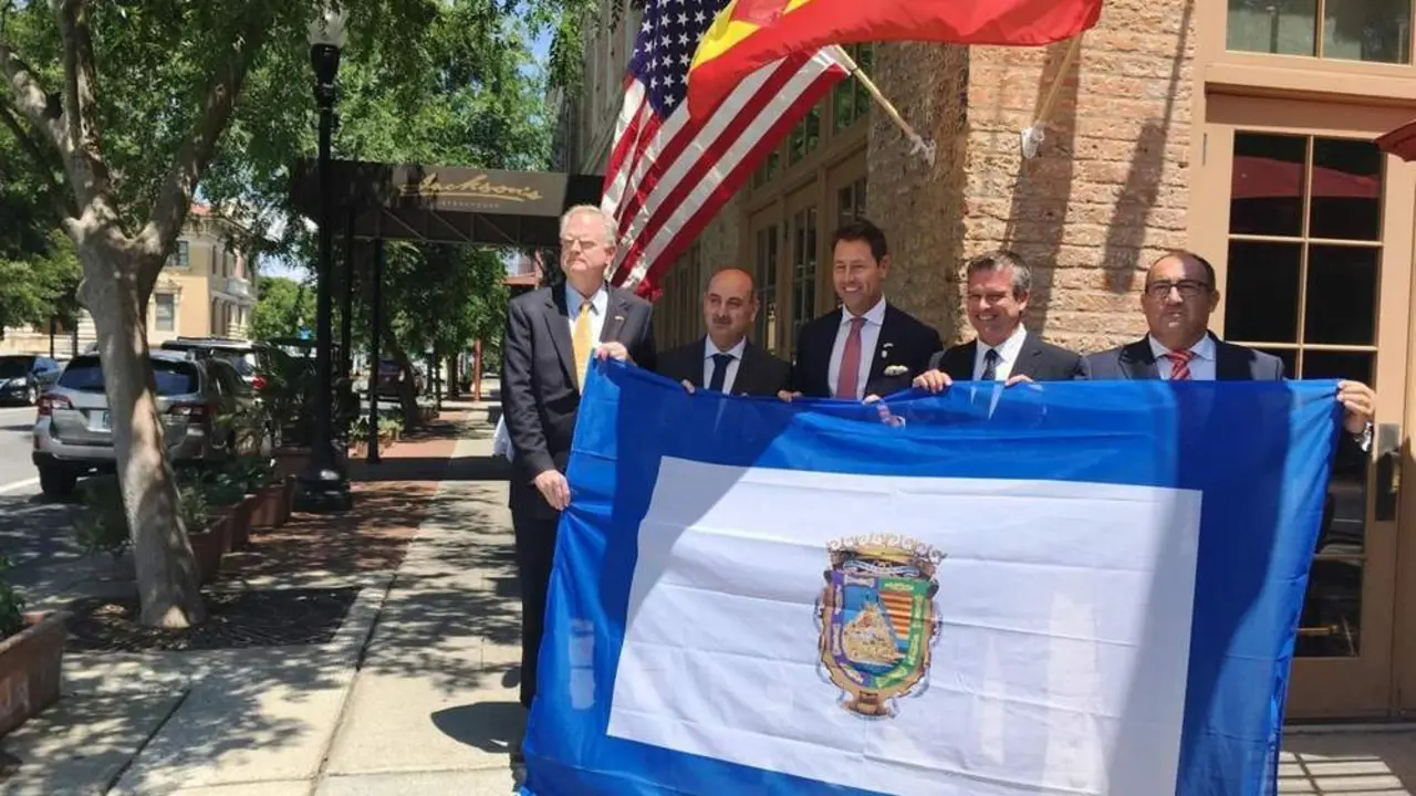 Bandera malague&ntilde;a en Florida.  - 