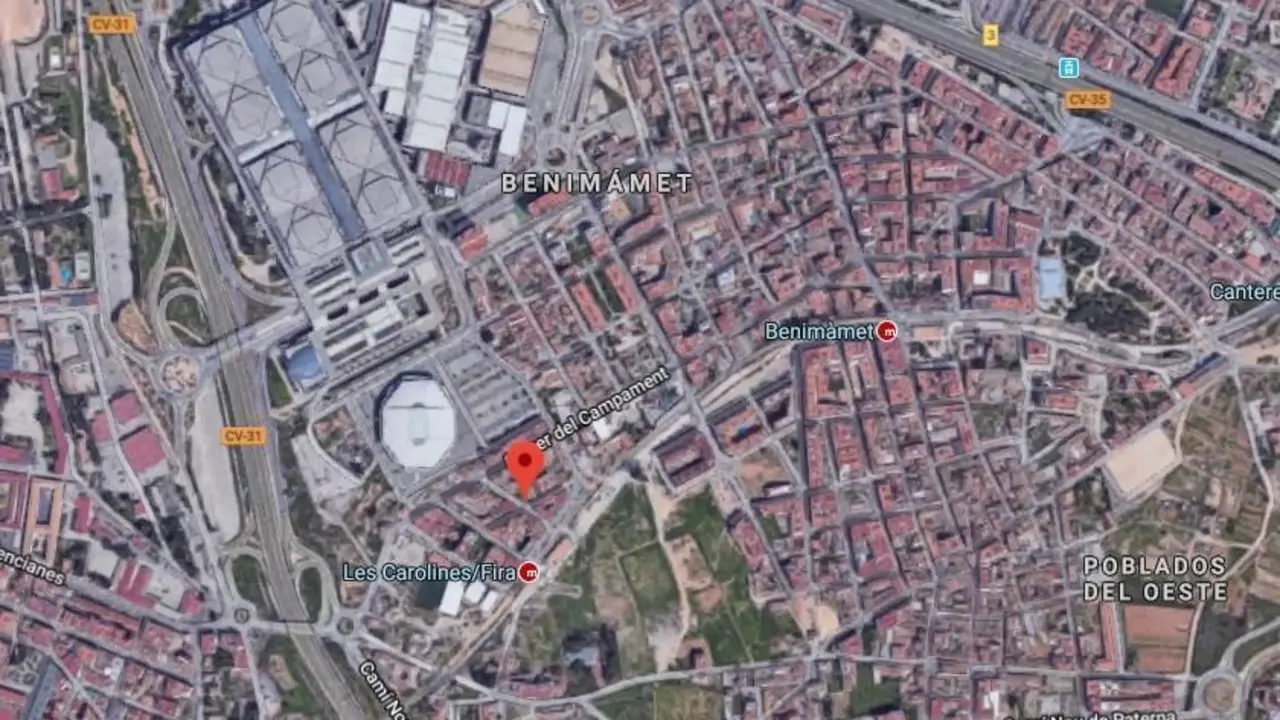 Lugar del suceso. - Google Maps