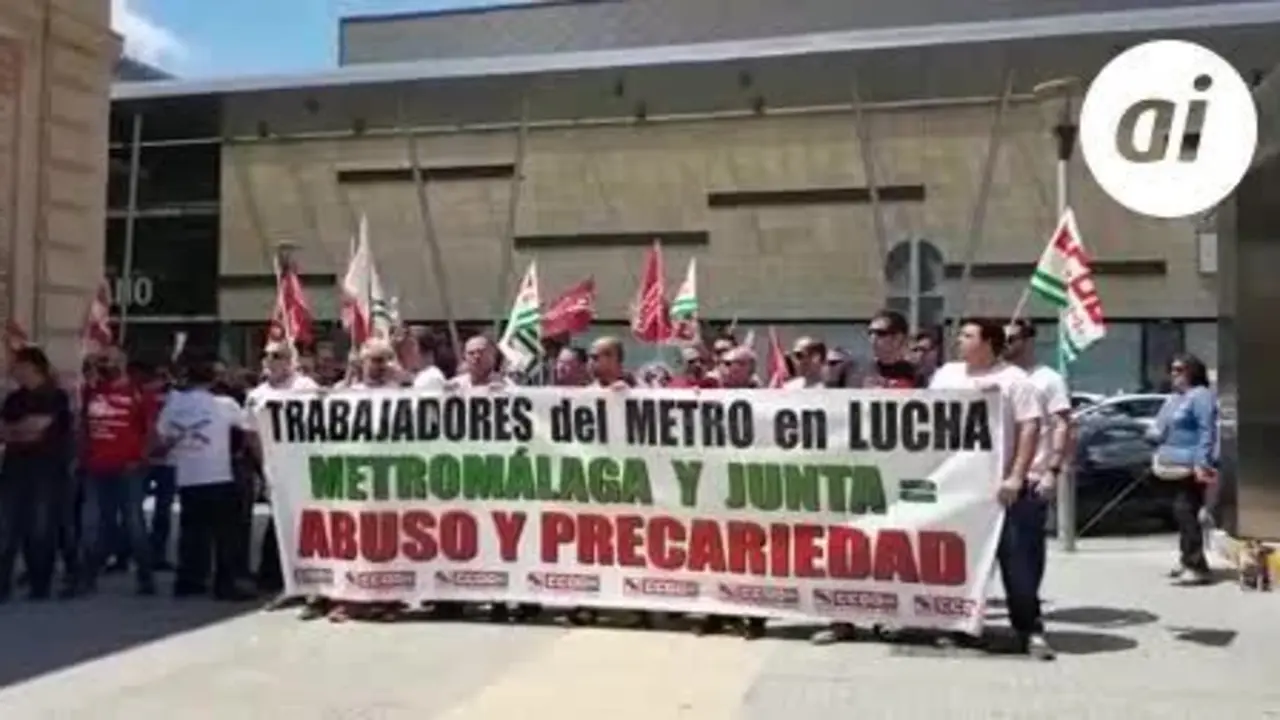 Seguimiento del 100% en la nueva jornada de huelga del Metro de M&aacute;laga