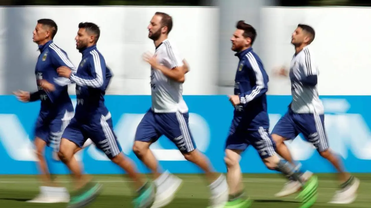 Entrenamiento de Argentina. - EFE