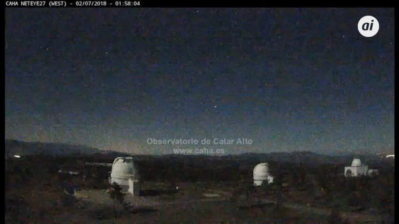 Un b&oacute;lido brillante sobrevuela los cielos de M&aacute;laga, Sevilla y C&oacute;rdoba