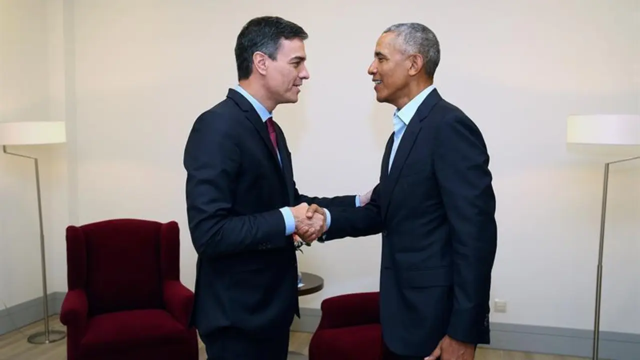 S&aacute;nchez y Obama. - EFE