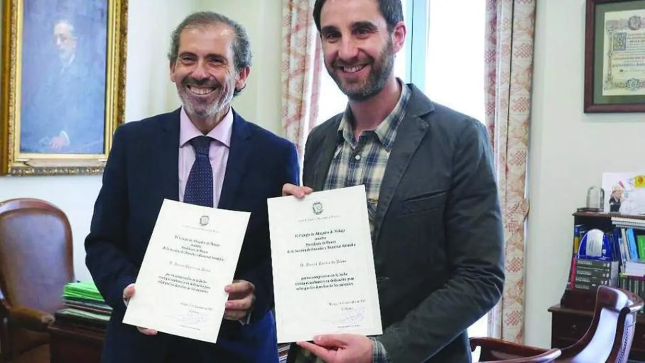 Lara a la izquierda, con Rovira. - VM