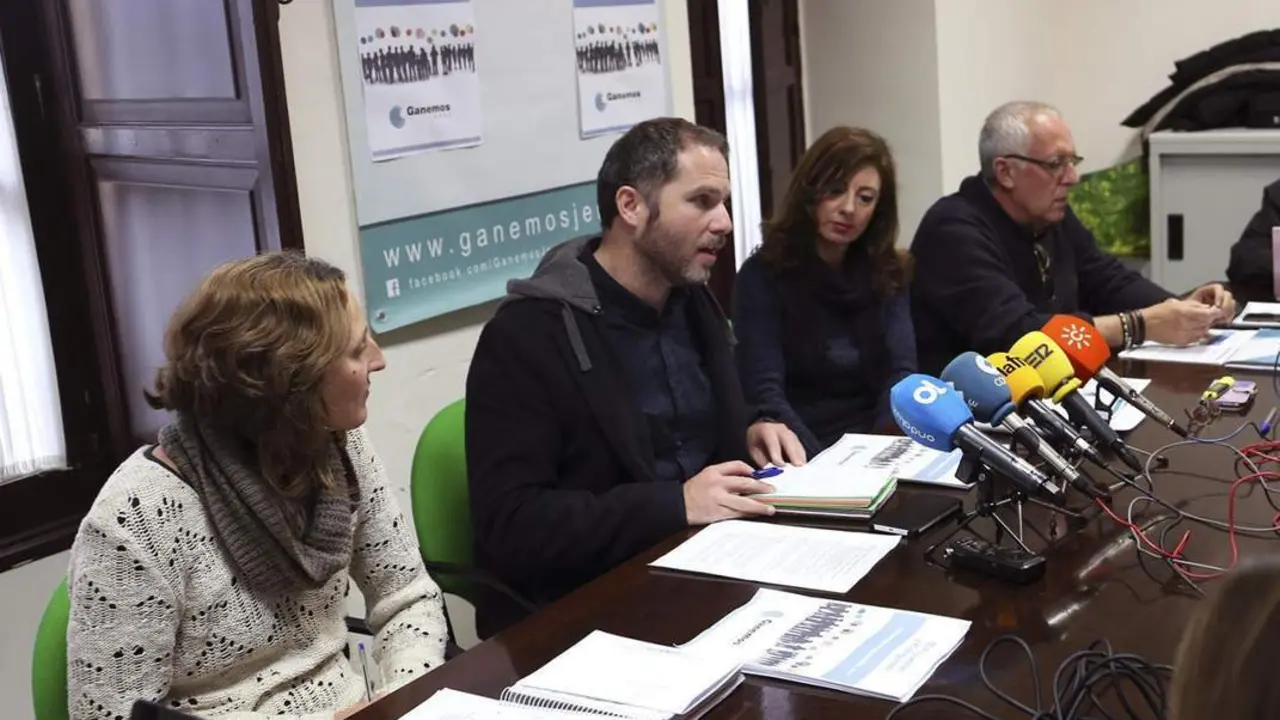 Santiago S&aacute;nchez, en la sede de Ganemos - Ganemos