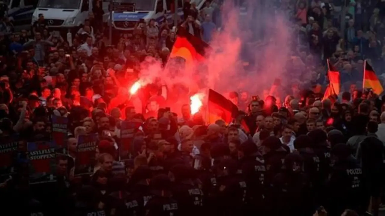 Protesta xen&oacute;foba en Alemania. - Europa Press