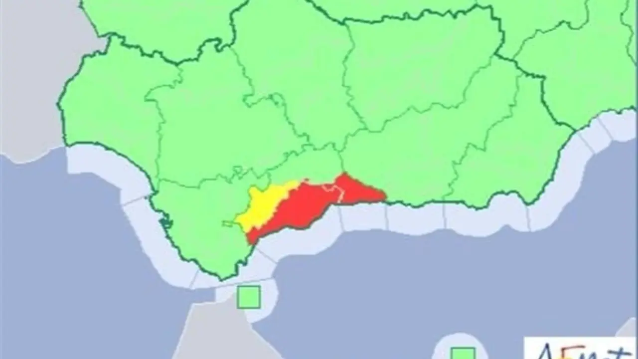 Riesgo extremo de lluvia en M&aacute;laga. - VM