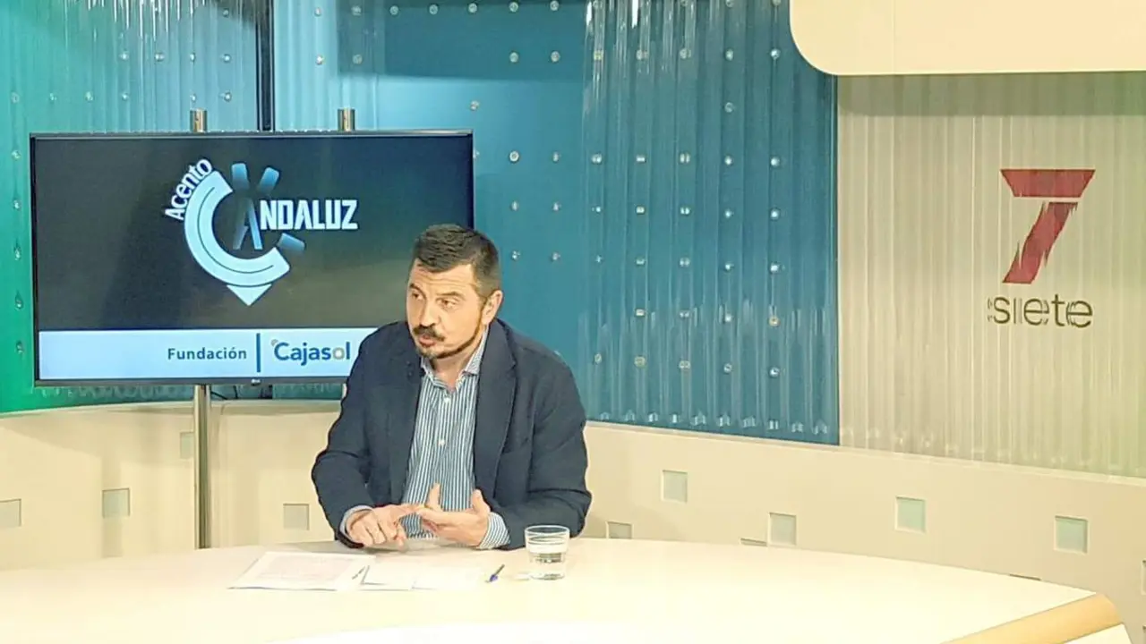 Toni Mart&iacute;n, en el plat&oacute; de 7TV Andaluc&iacute;a. - 7TVA