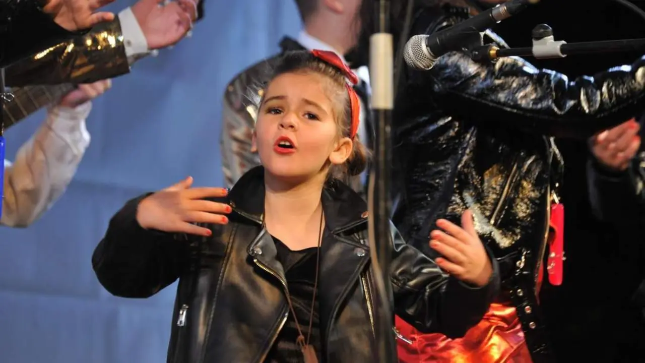 Integrante de la comparsa infantil 'Canta'.  - J.F.C.