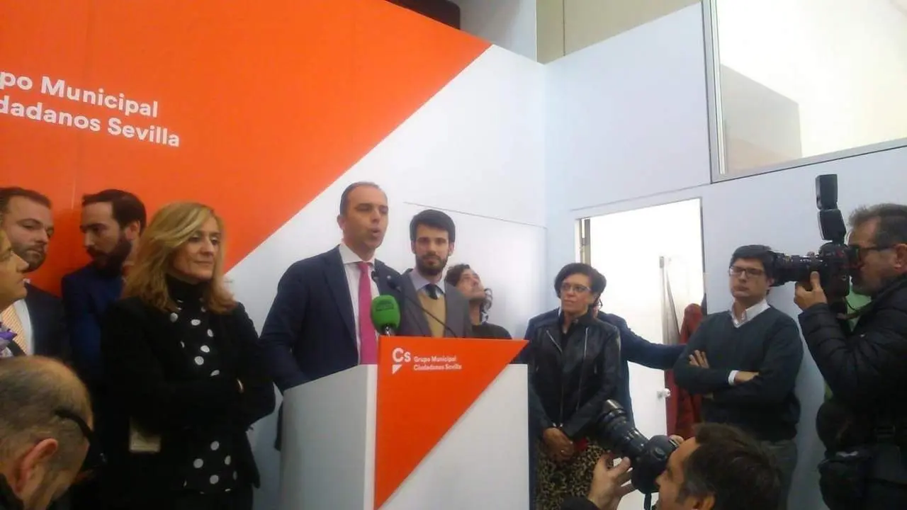 Javier Mill&aacute;n, portavoz de Cs en el Ayuntamiento de Sevilla. - EP