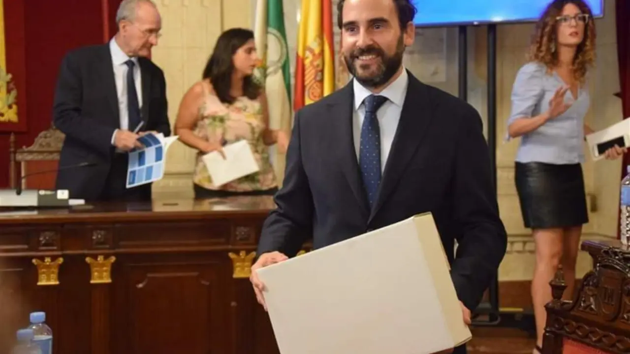 portavoz del PSOE en el Ayuntamiento de M&aacute;laga, Daniel P&eacute;rez. - vm