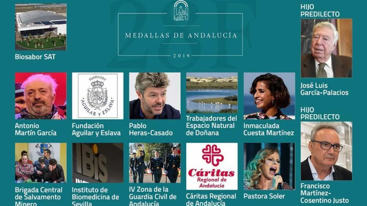 Las personalidades e instituciones reconocidas este a&ntilde;o por el 28-F. - Junta
