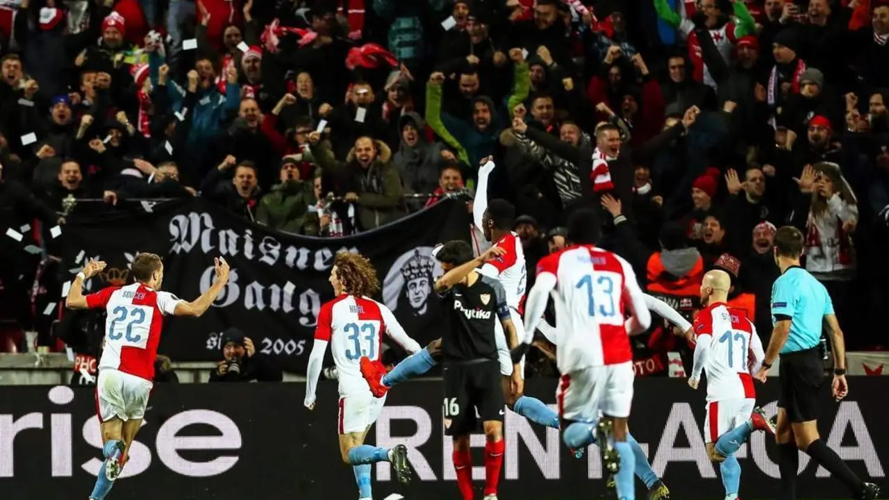 Slavia-Sevilla. - Efe