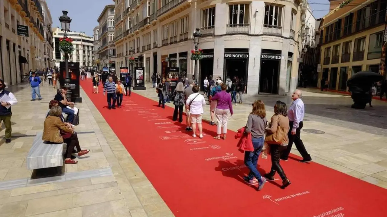 imagen de archivo de la alfombra roja de M&aacute;laga en una edici&oacute;n anterior. - vm