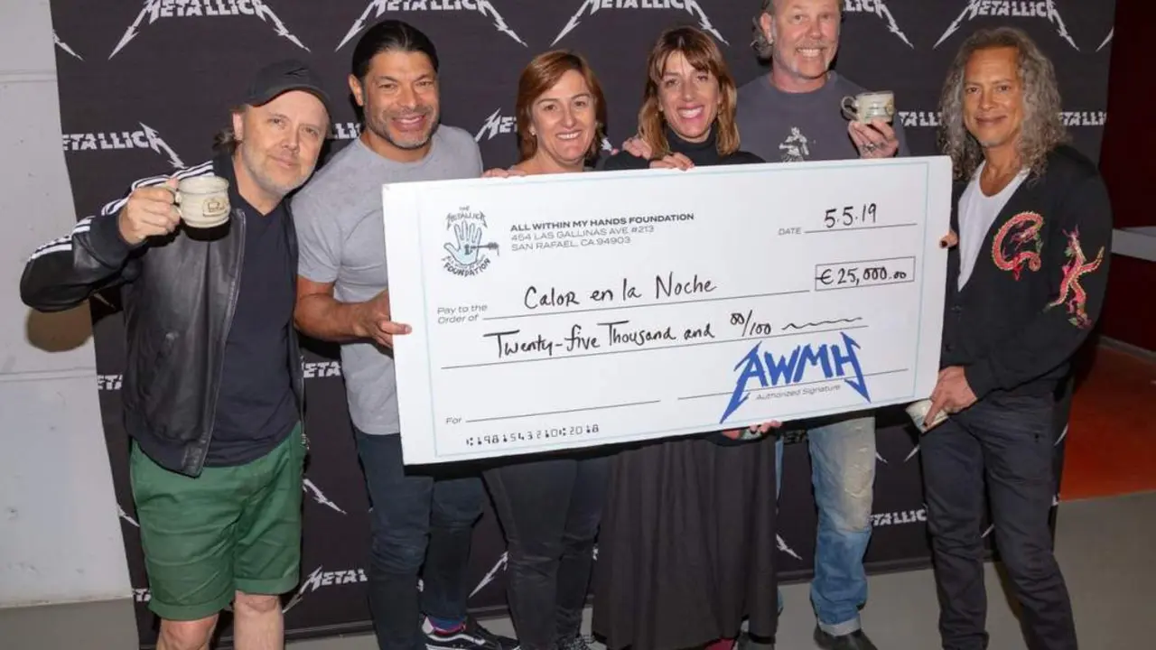Metallica dona 50.000 euros a dos ONG de C&aacute;diz