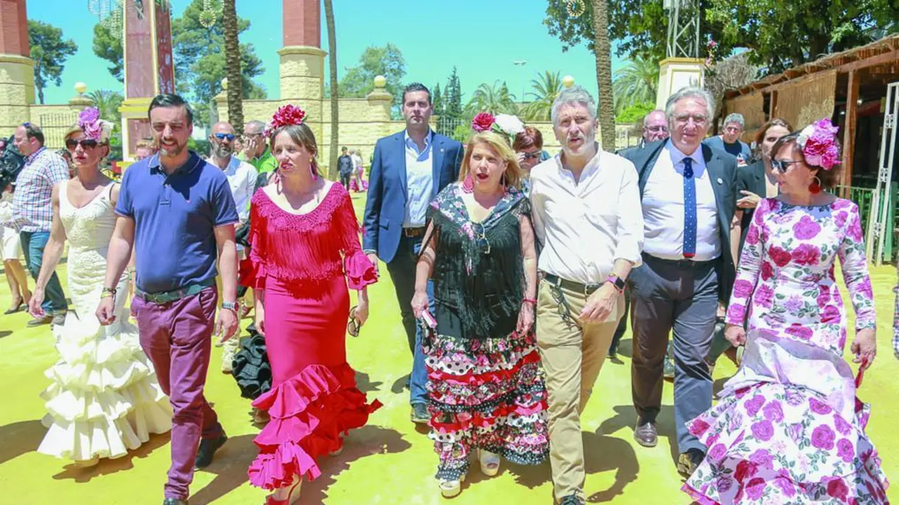 Grande Marlaska a su llegada a la Feria de Jerez - Cristo Garc&iacute;a