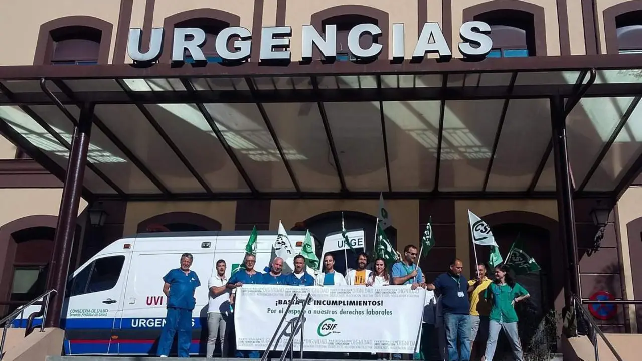 Protesta en el Hospital Civil.  - VM