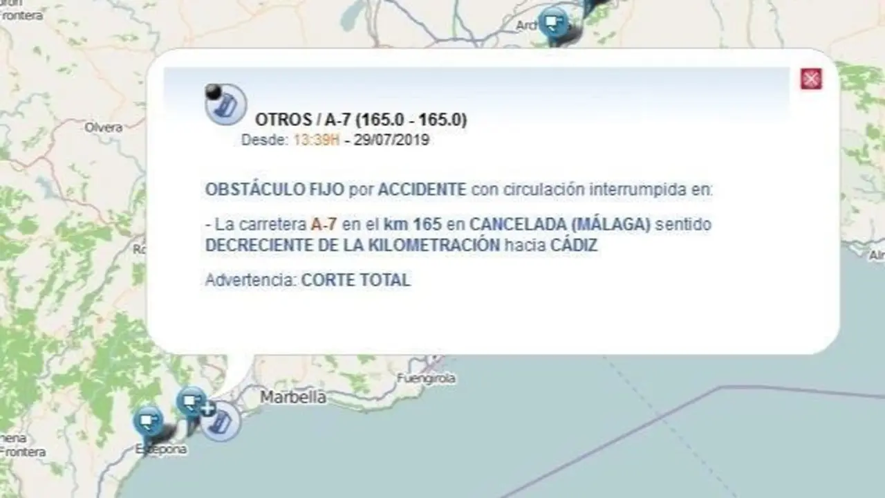 Advertencia en la p&aacute;gina de la DGT. - VM