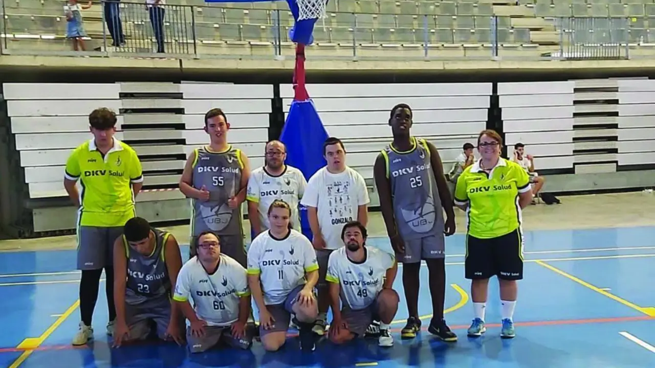 Parte del equipo de personas con discapacidad intelectual del club UBJ - Cedida