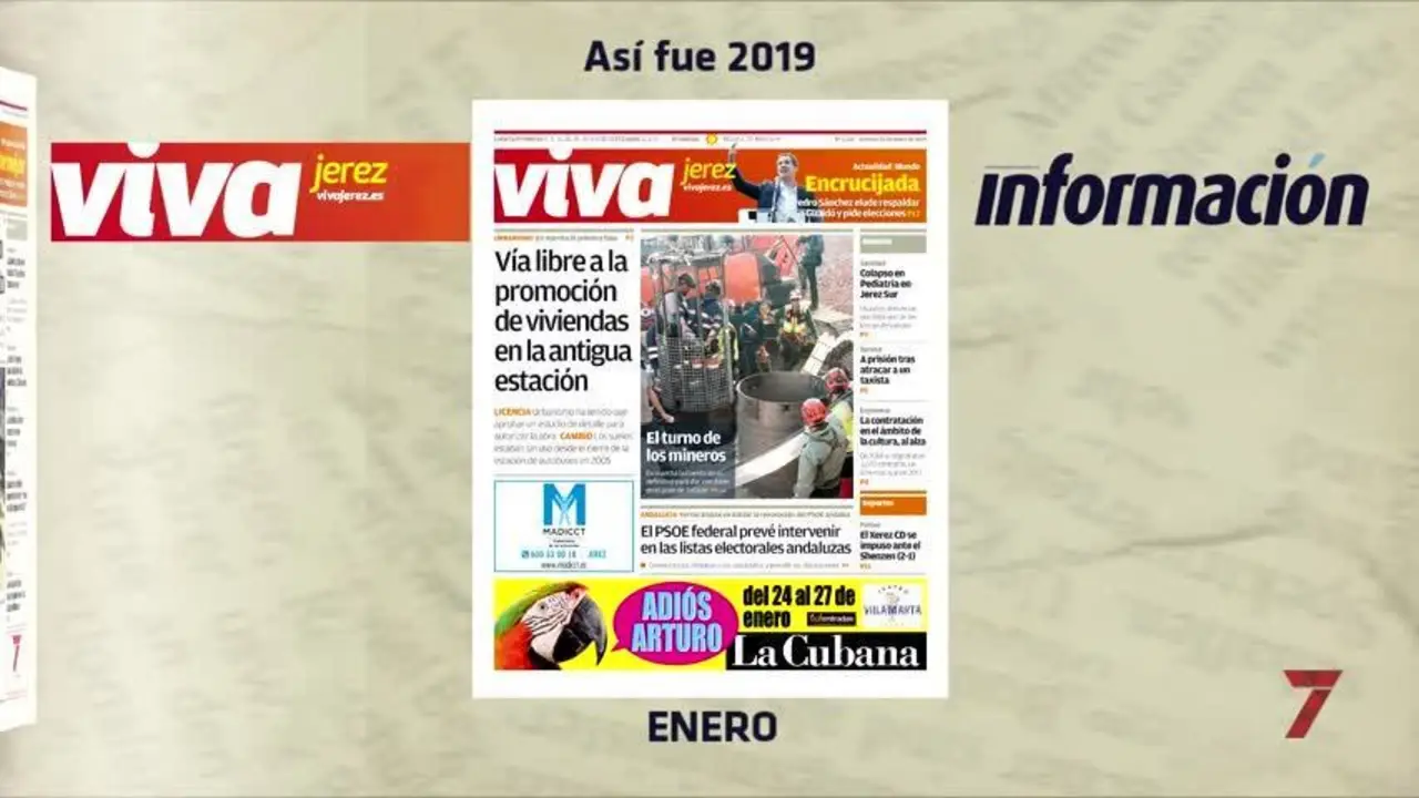 2019 a trav&eacute;s de las portadas de Viva Jerez e Informaci&oacute;n