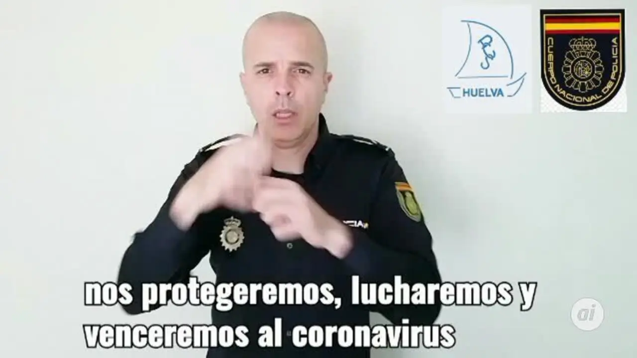 Gui&ntilde;o de la Polic&iacute;a Nacional de Huelva a las personas sordas