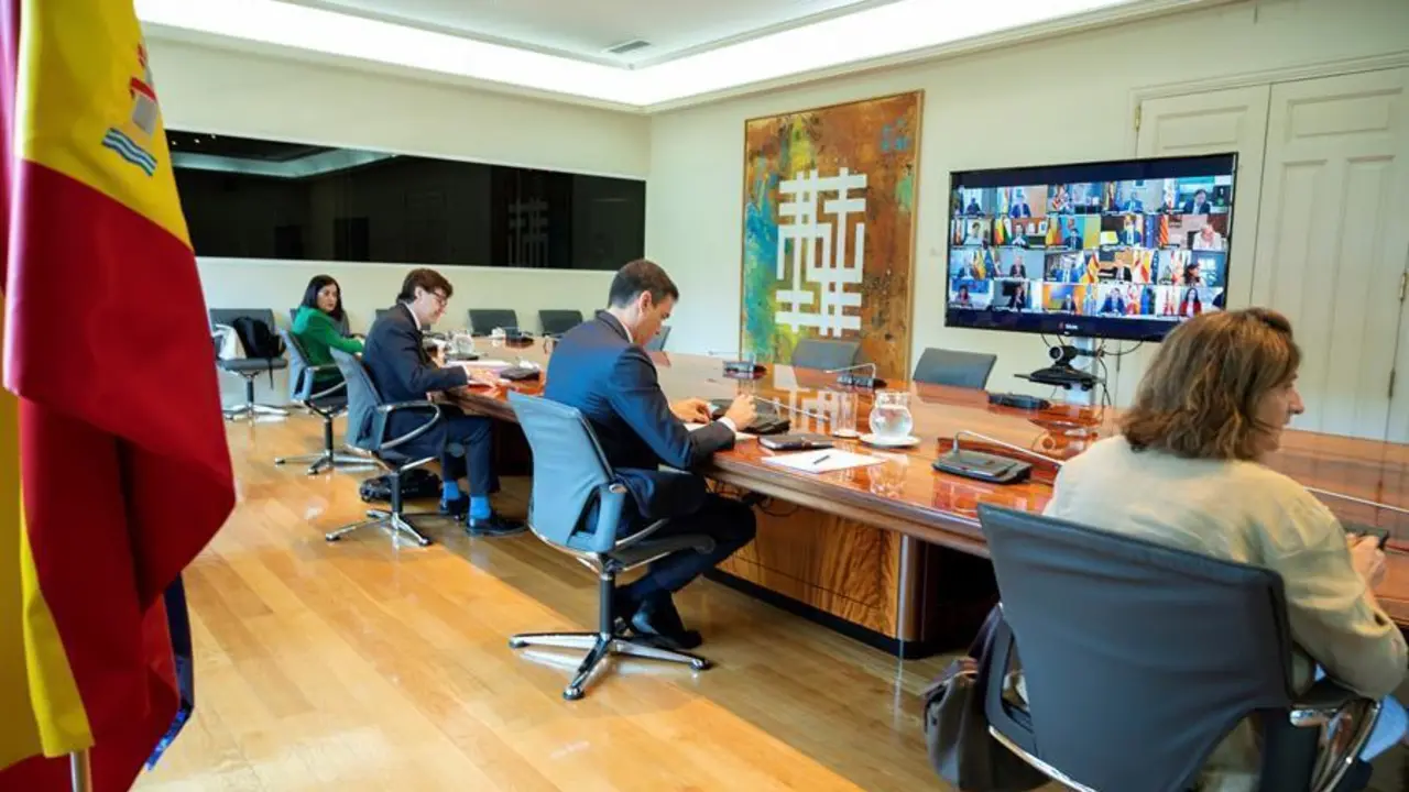 Videoconferencia con presidentes. - EFE