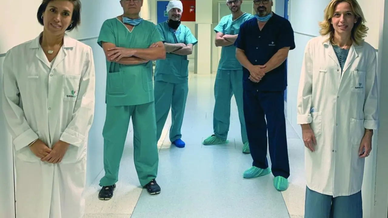 El equipo de la unidad pionera. - Quir&oacute;n