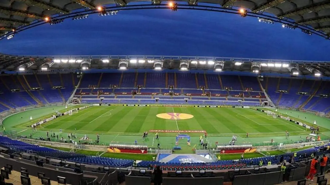 Imagen del Ol&iacute;mpico de Roma vac&iacute;o antes de un encuentro europeo - fifa