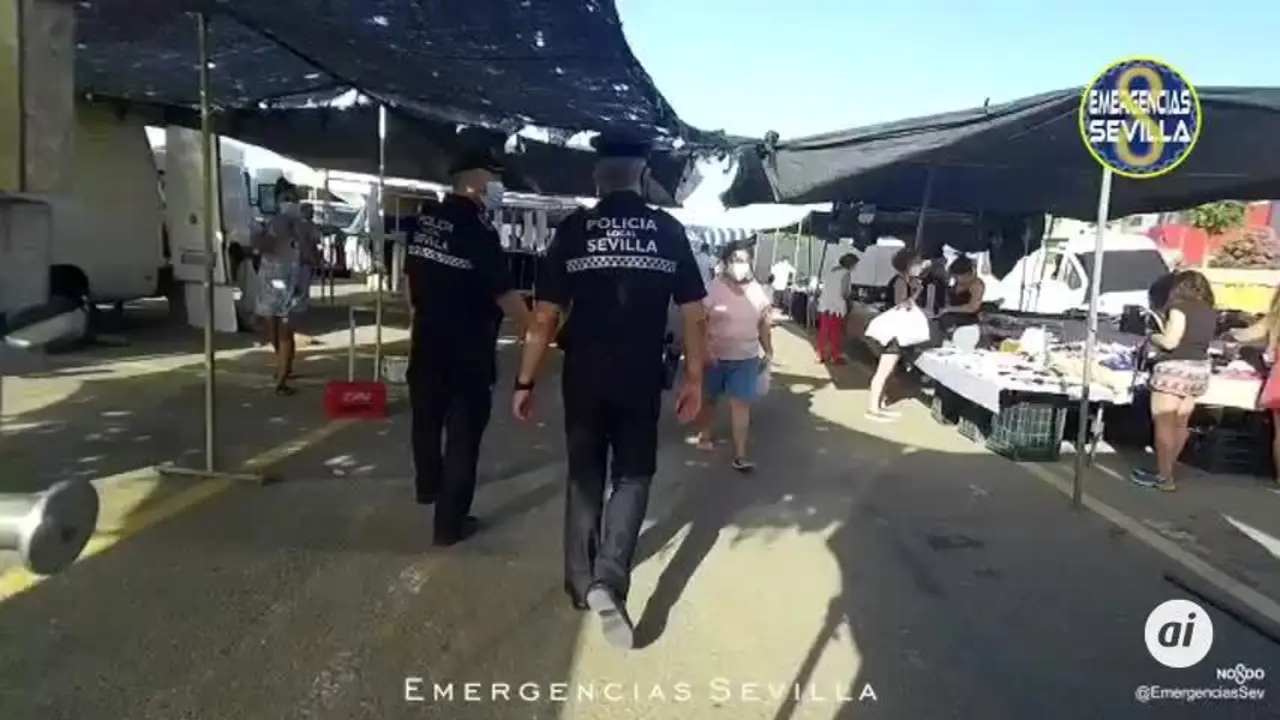 Detenido en el mercadillo de Alcosa un joven reclamado por el juez