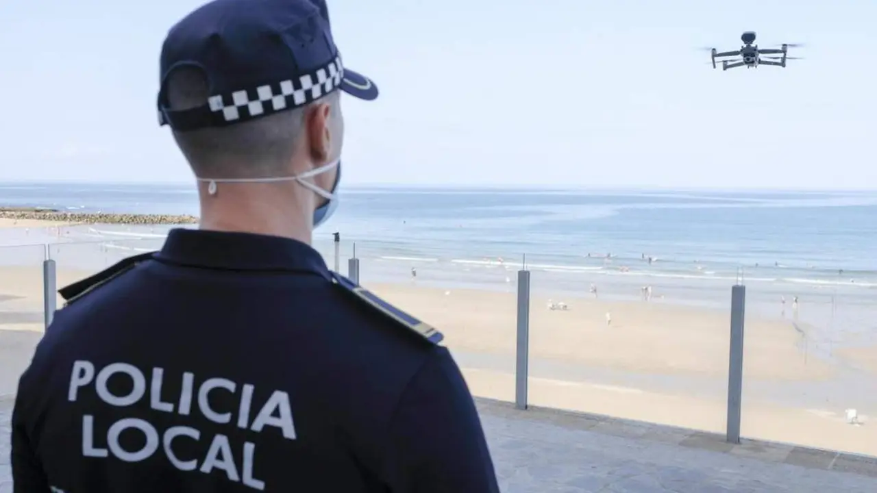 Pruebas con el dron en Santa Mar&iacute;a del Mar. - 
