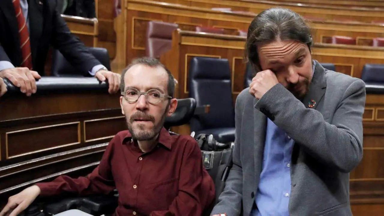 Echenique y Pablo Iglesias. - AI