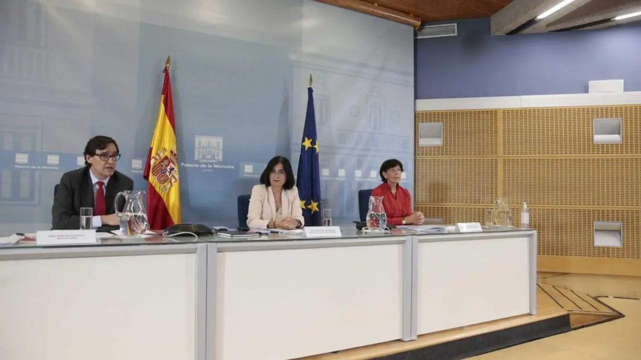 Rueda de prensa de Illa, Cela&aacute; y Darias. - EP