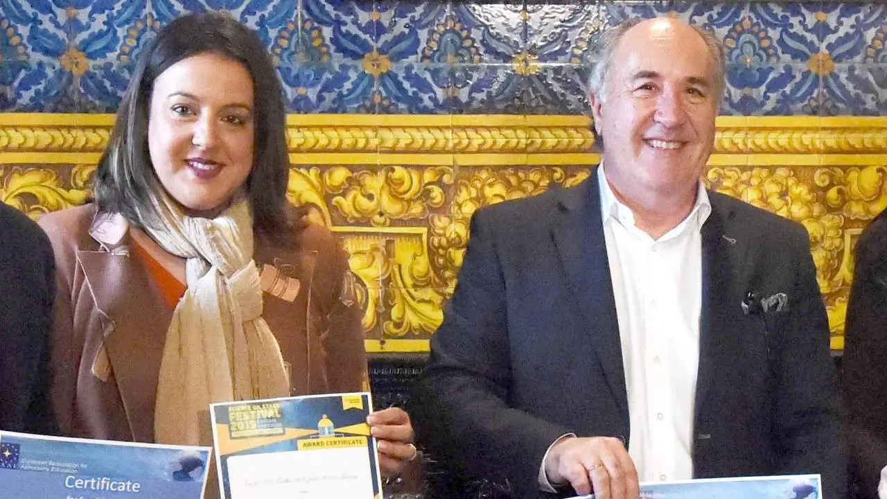 Laura Ruiz, junto al alcalde, Jos&eacute; Ignacio Landaluce. - A. I.