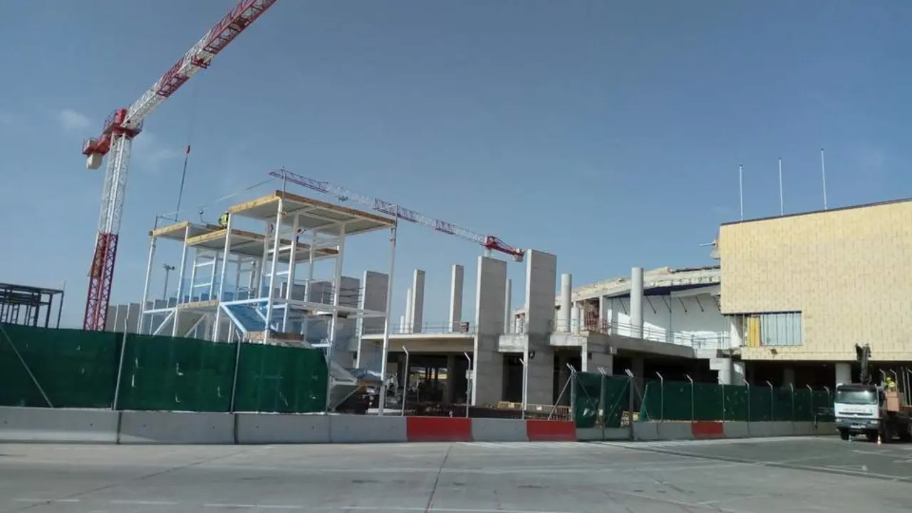 Las obras en la nueva terminal. - Aena