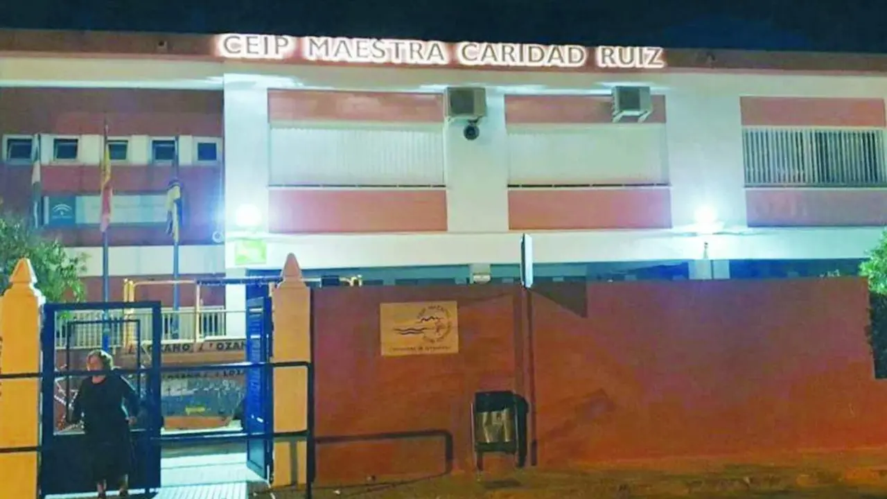 La nueva imagen que presenta la entrada principal del CEIP Maestra Caridad Ruiz - A. I.